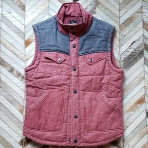 Beautiful Heathered Red & Blue Men's Vest - Size L